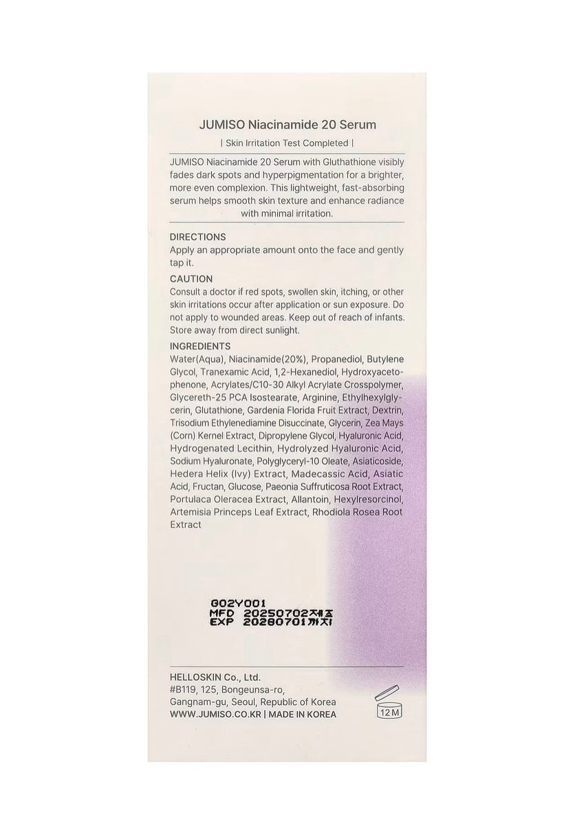 JUMISO Niacinamide 20 Serum (40ml)